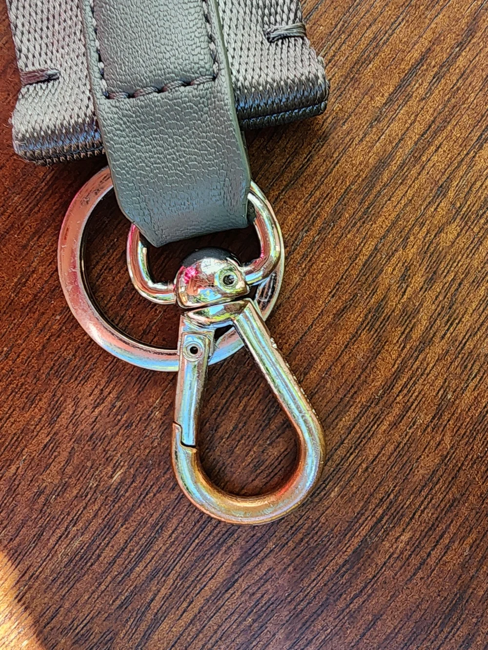 Lululemon Never Lost Keychain Strap Gray Neon Lime Green Bag Charm